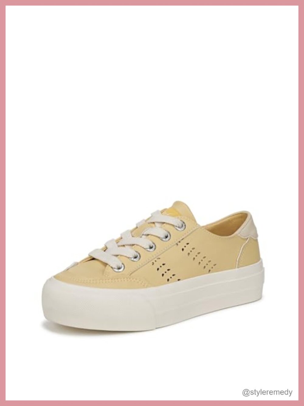 Platform Sneaker Lace Up Faux-Leather Casual Walking Shoe